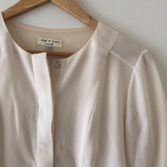 Rag & bone tuxedo high low button down blouse - Picture 2 of 12
